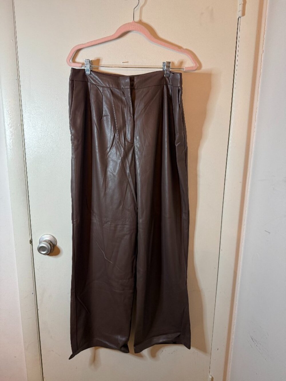 Express Faux Brown Leather Pants